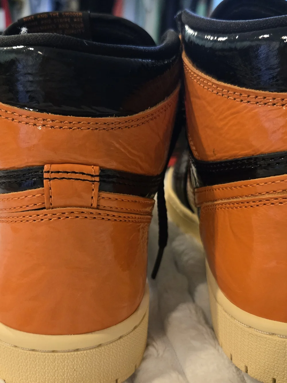 Nike Air Jordan 1 High Patent Leather - Black & Orange